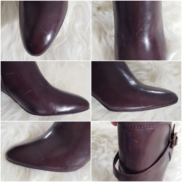 Circa Joan & David Cailey Boot Leather Mixed Knit Women's Size 8 - Picture 12 of 13